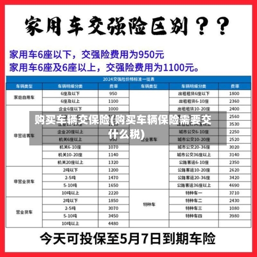 购买车辆交保险(购买车辆保险需要交什么税)