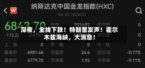 深夜，全线下跌！特朗普发声！霍尔木兹海峡，大消息！-第3张图片
